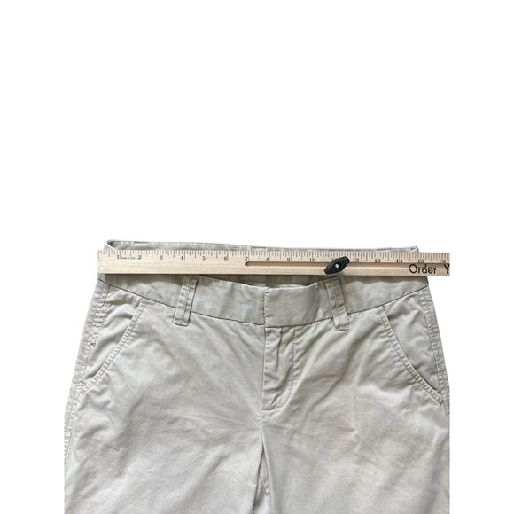 Gap Pants Womens 2 Long Beige Stretch Casual Trouser Flare Chino Corpcore Office - Picture 6 of 9
